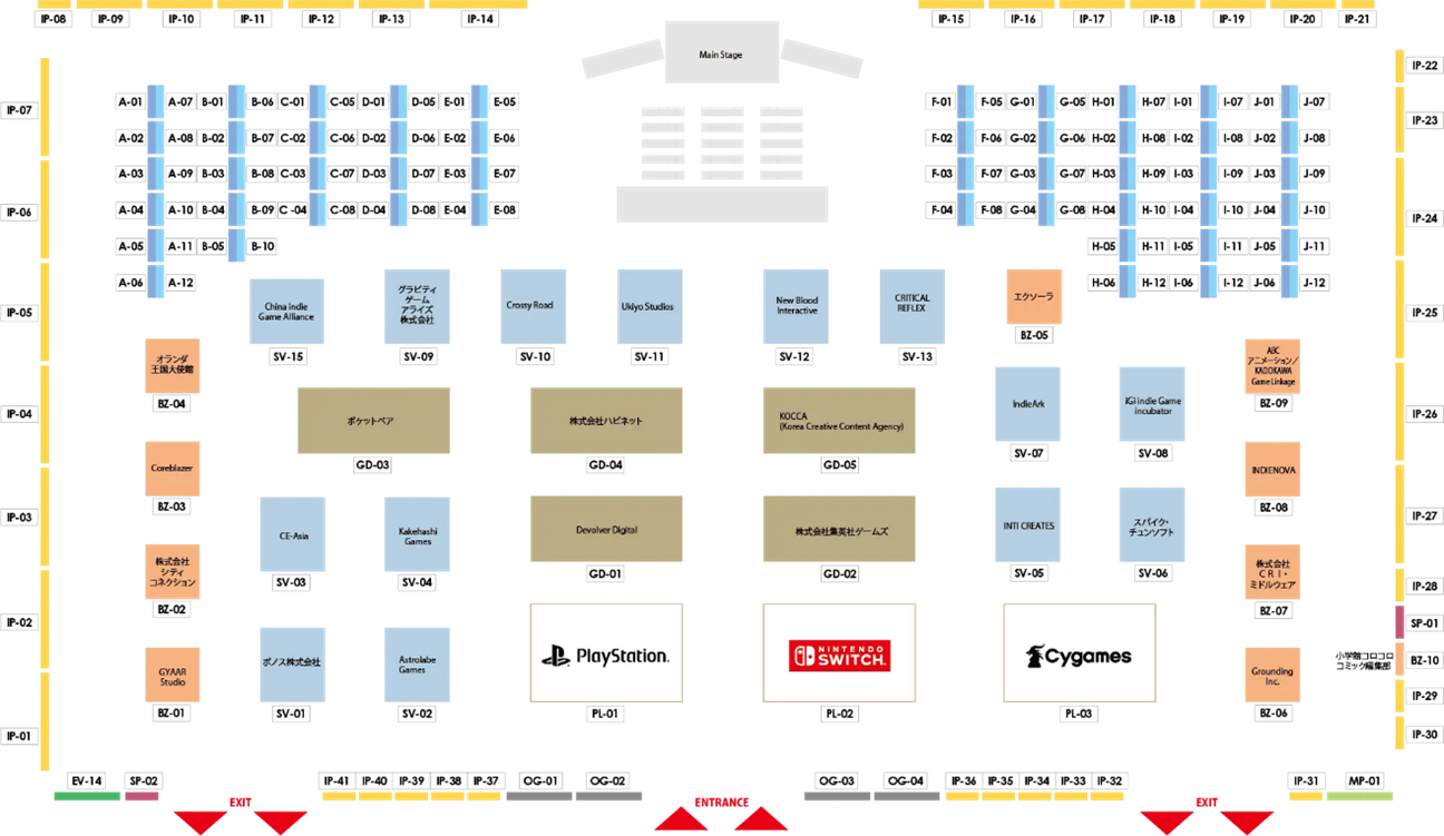 BitSummit2023の3階フロア会場マップ