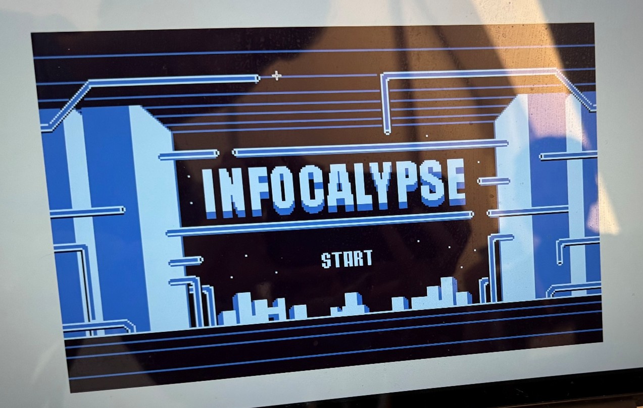 ゲーム「INFOCALYPSE」のタイトル画面