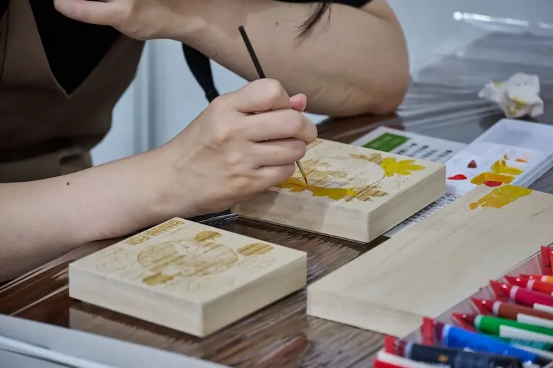 ▲伝統工芸体験工房の様子(2025年)